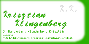 krisztian klingenberg business card